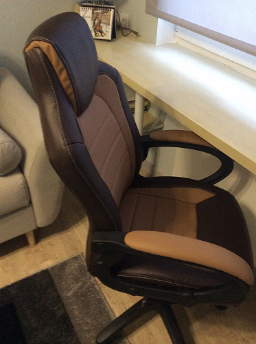 Компьютерное кресло Kadis коричневое / бежевое фото покупателя 34